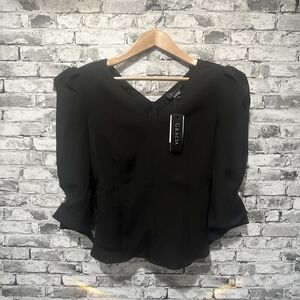 EUC Gracia Women's Black Blouse Size Small